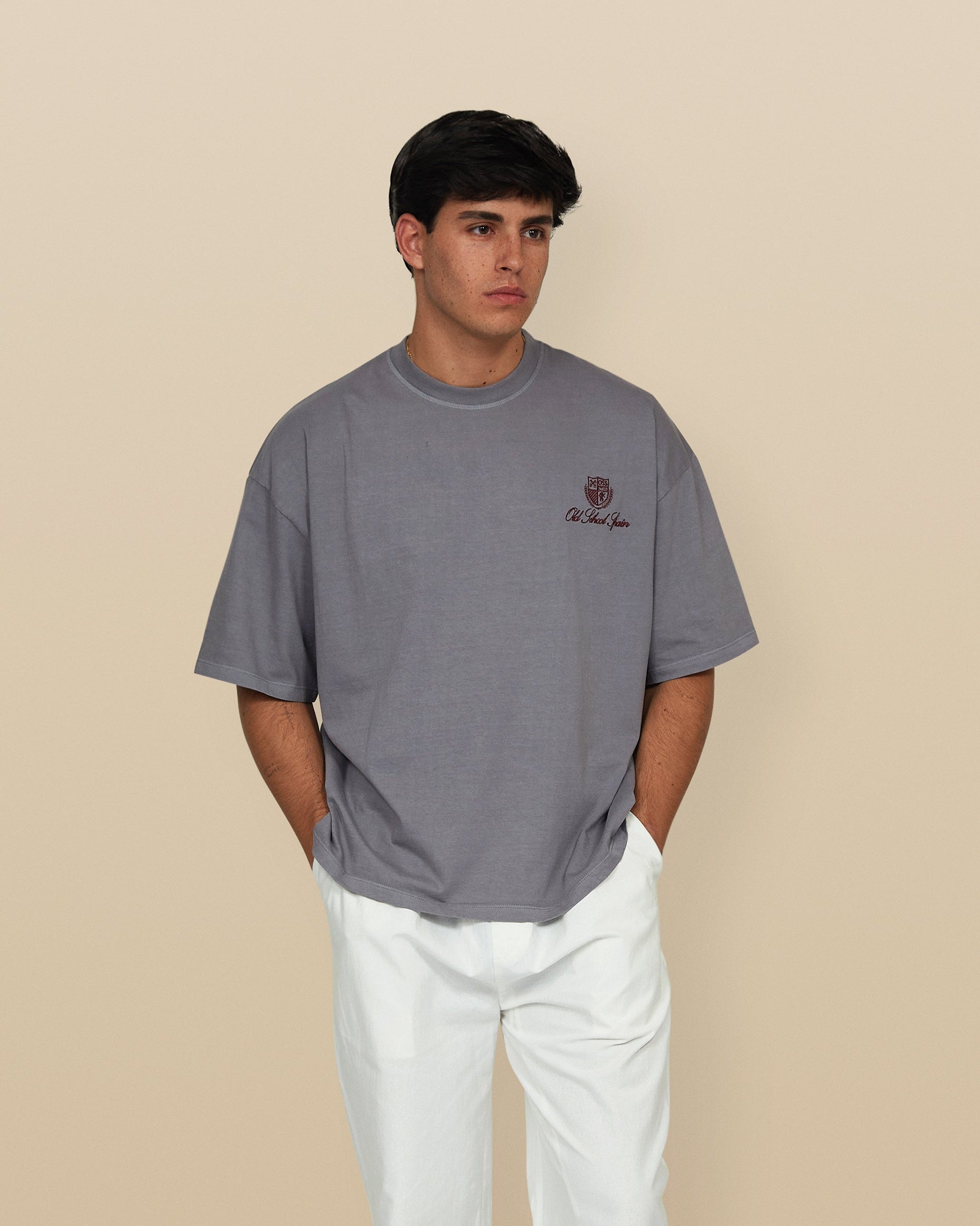 T-shirt gris royal