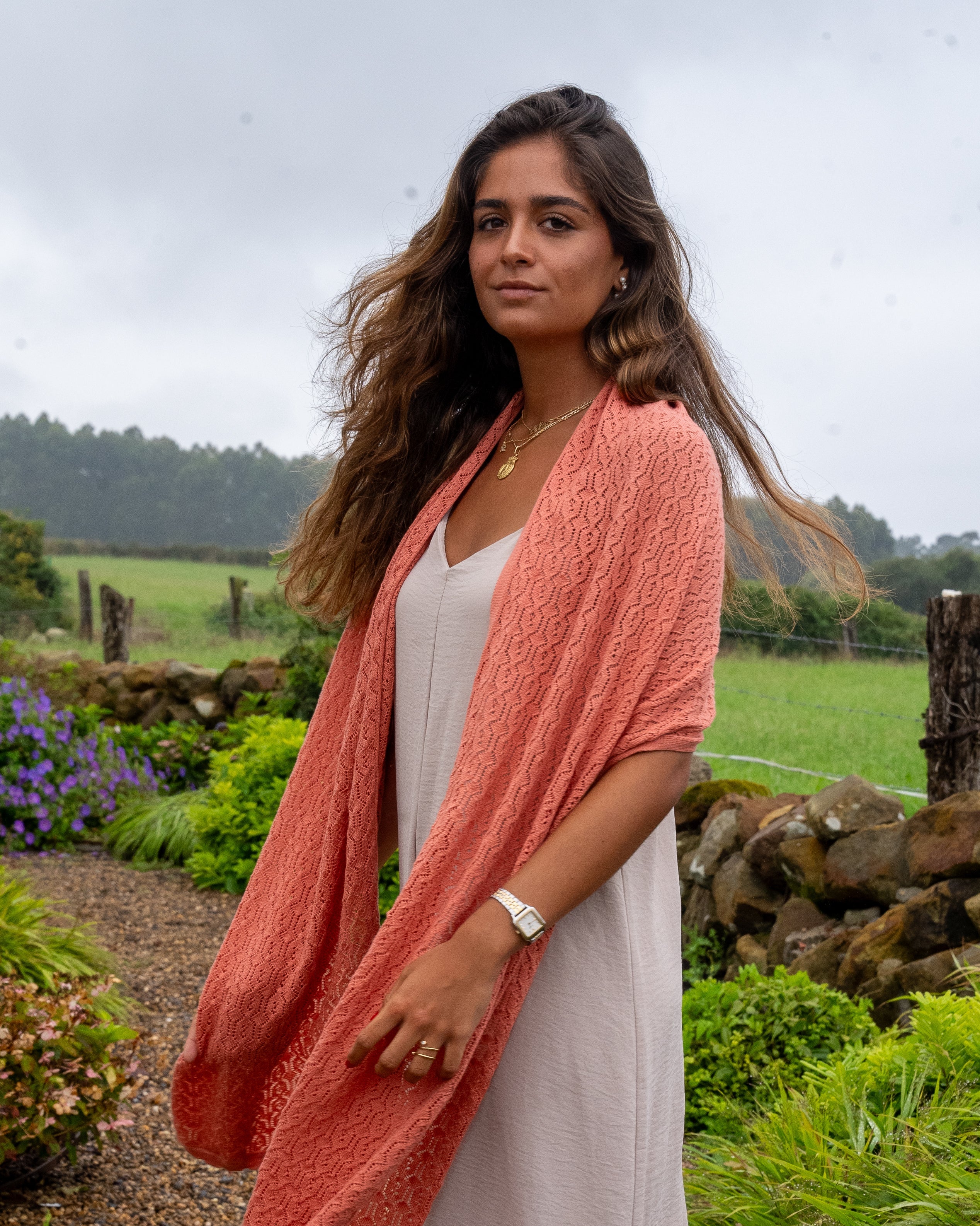 JUNO CORAL SHAWL