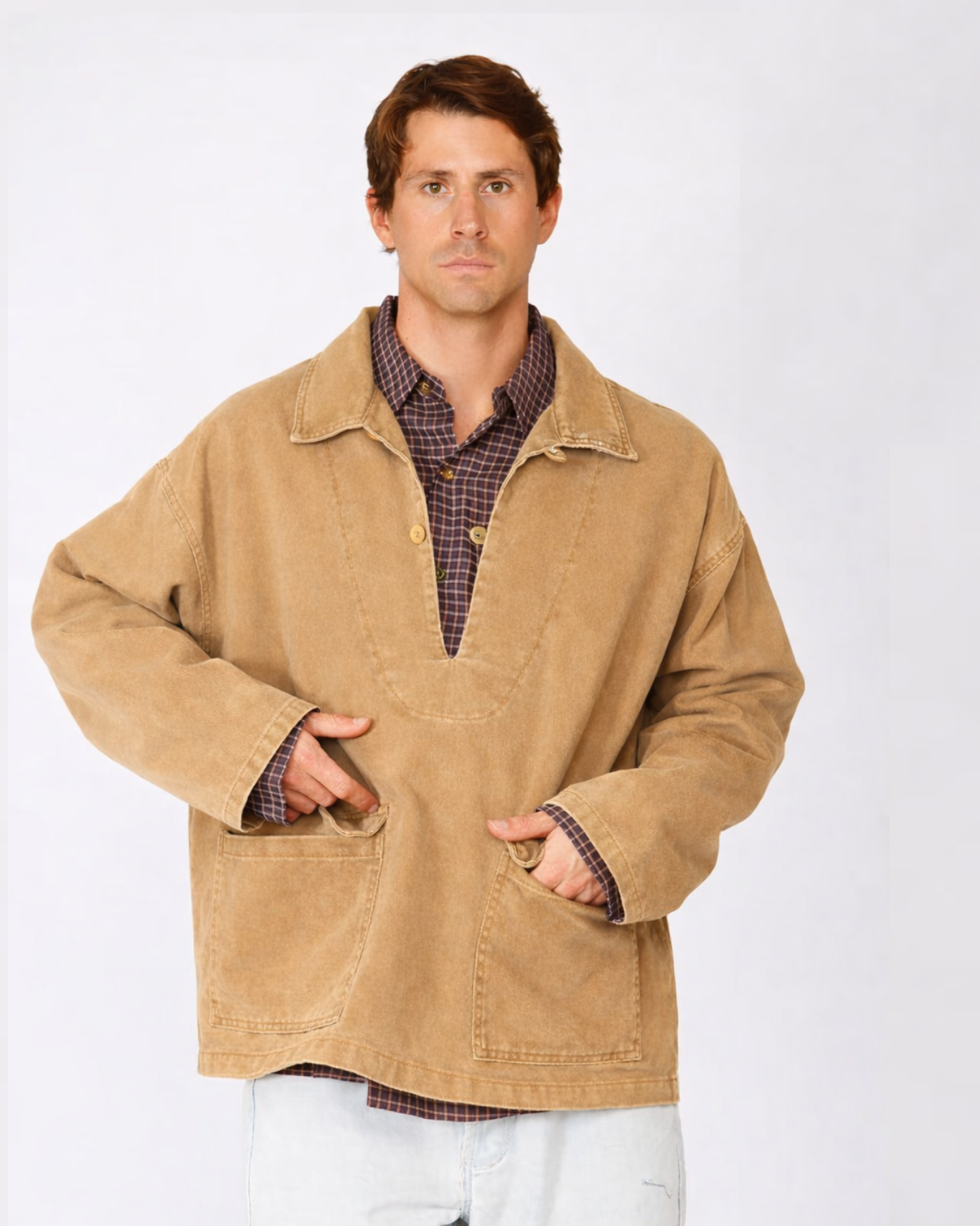 Veste en jean bordeaux