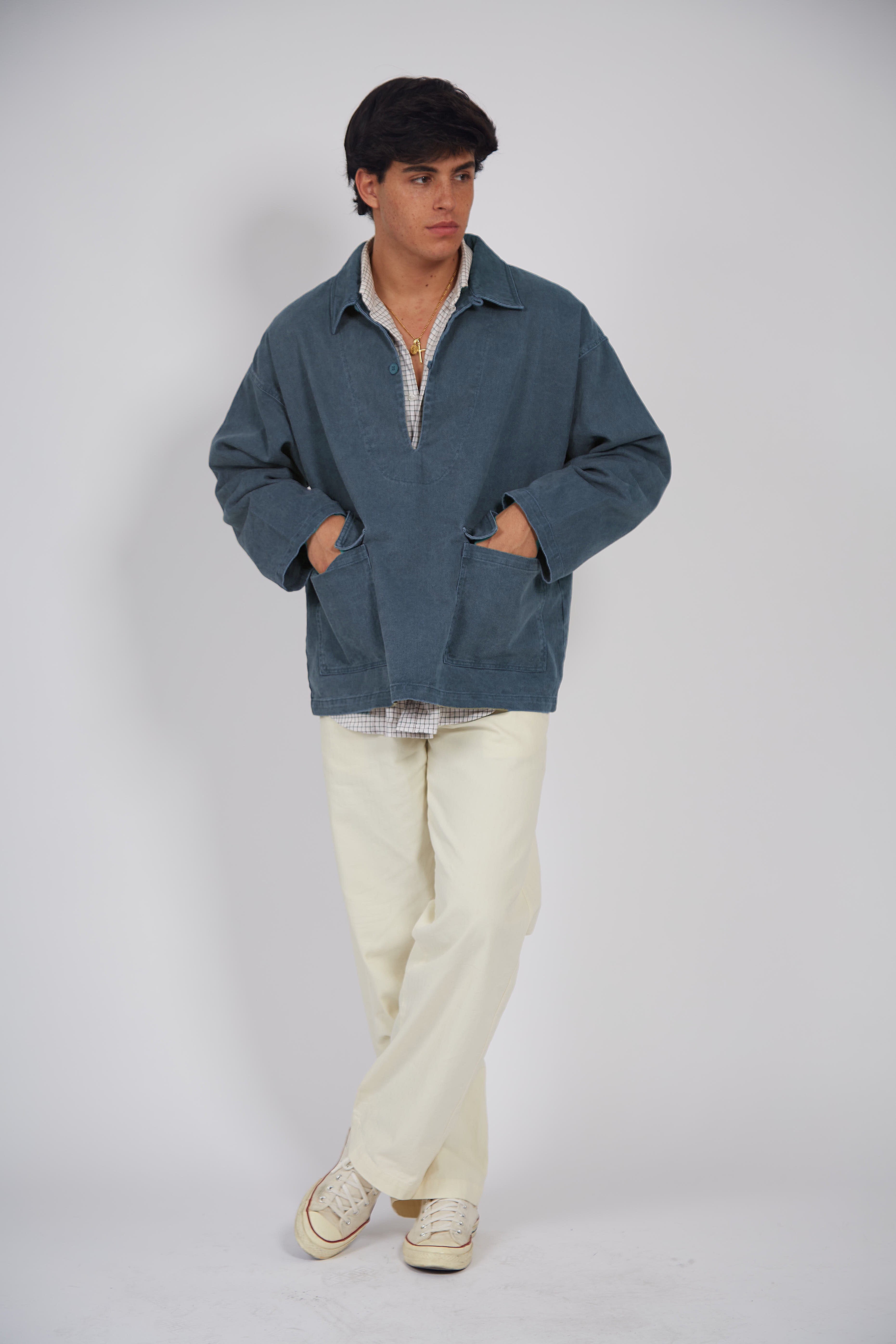 Veste en jean bordeaux