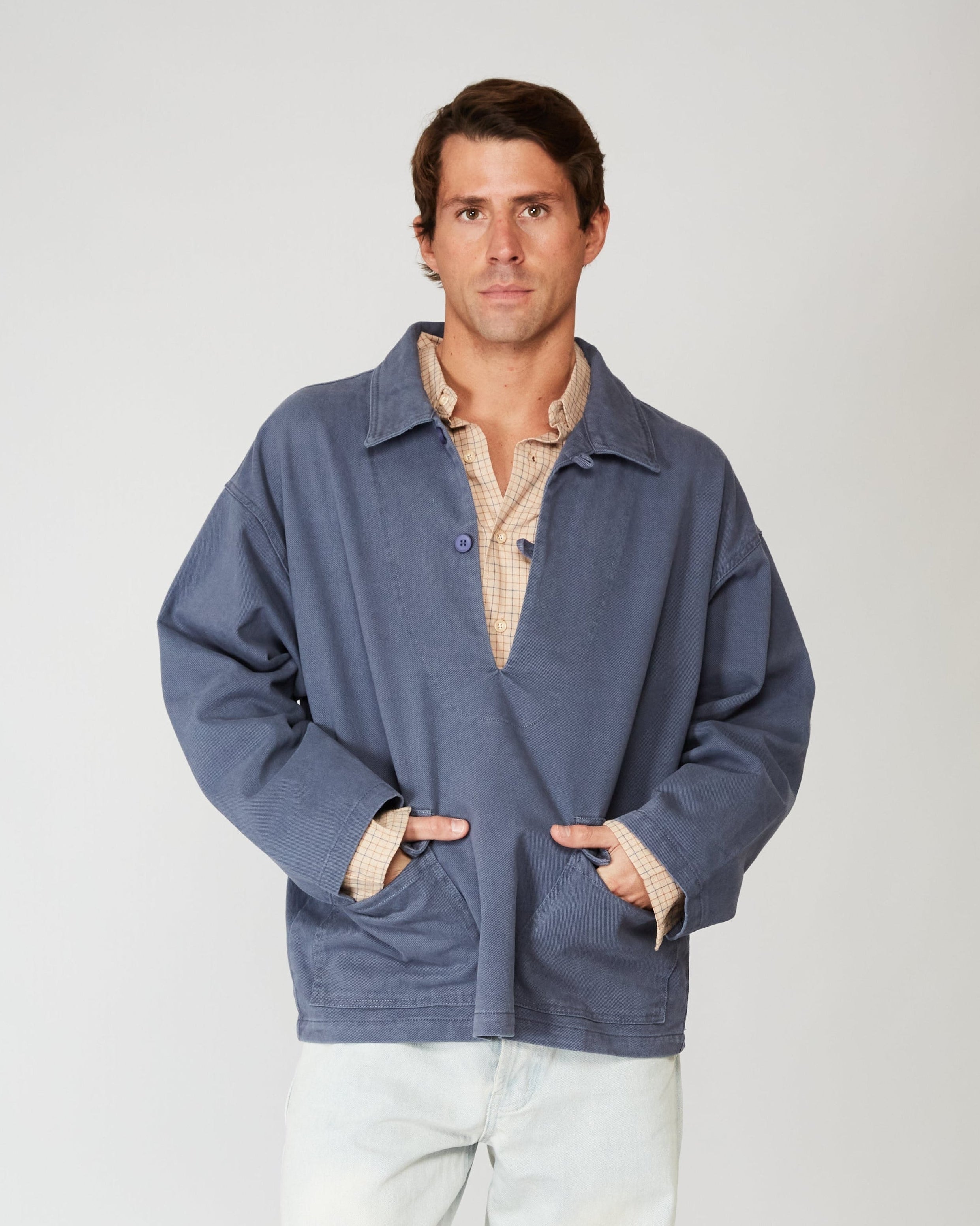 Veste en jean bordeaux