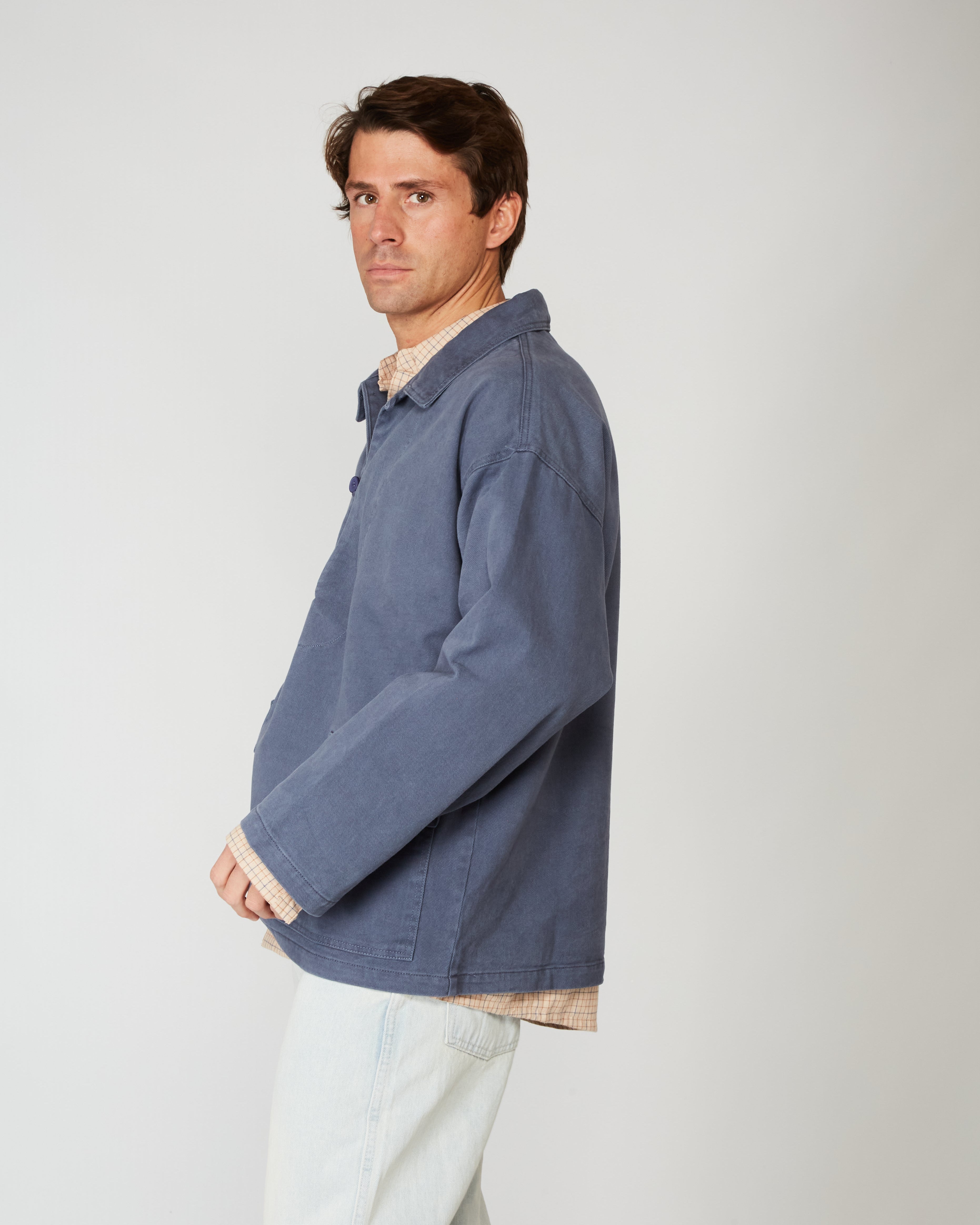 Veste en jean bordeaux