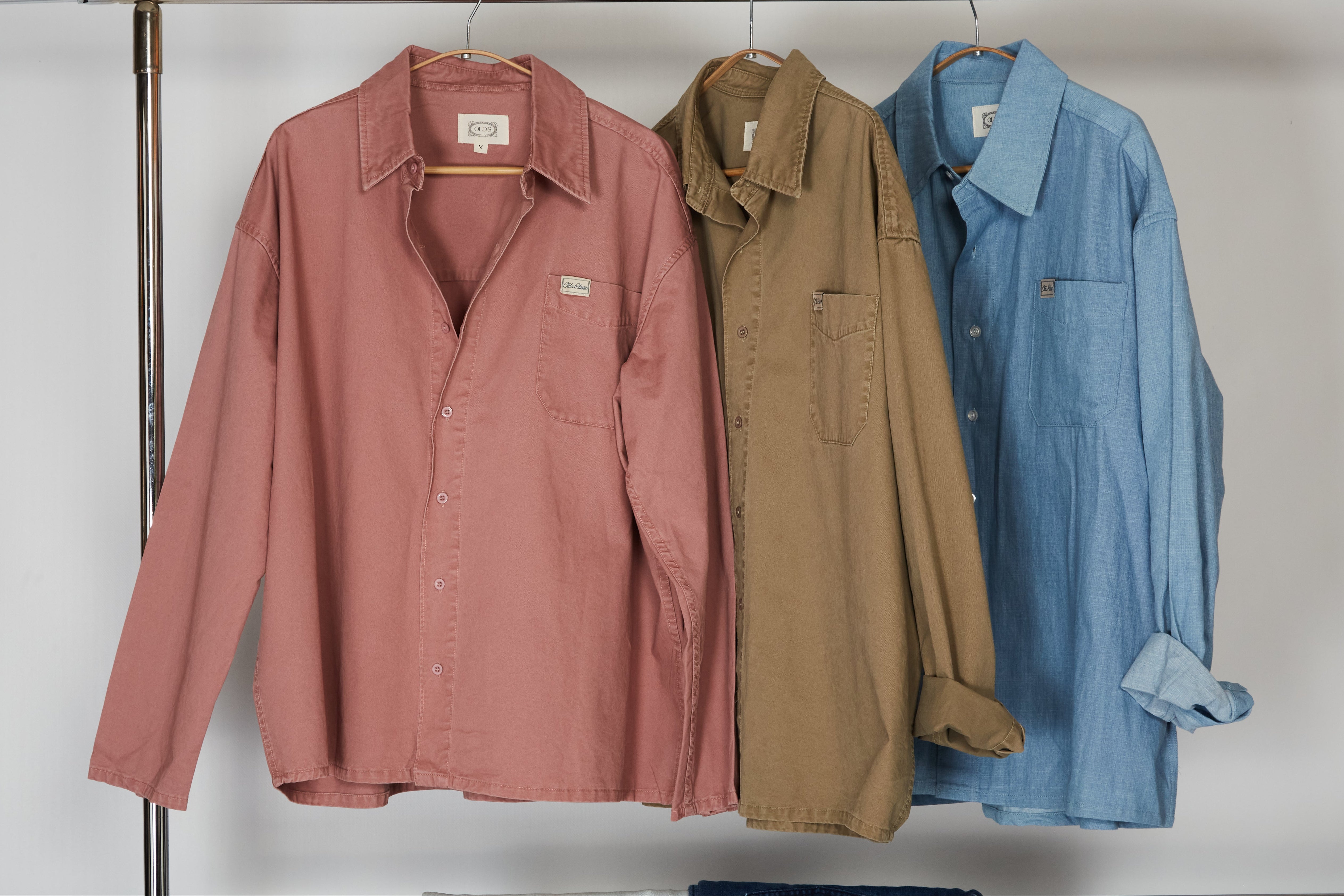 Camisa denim rosácea