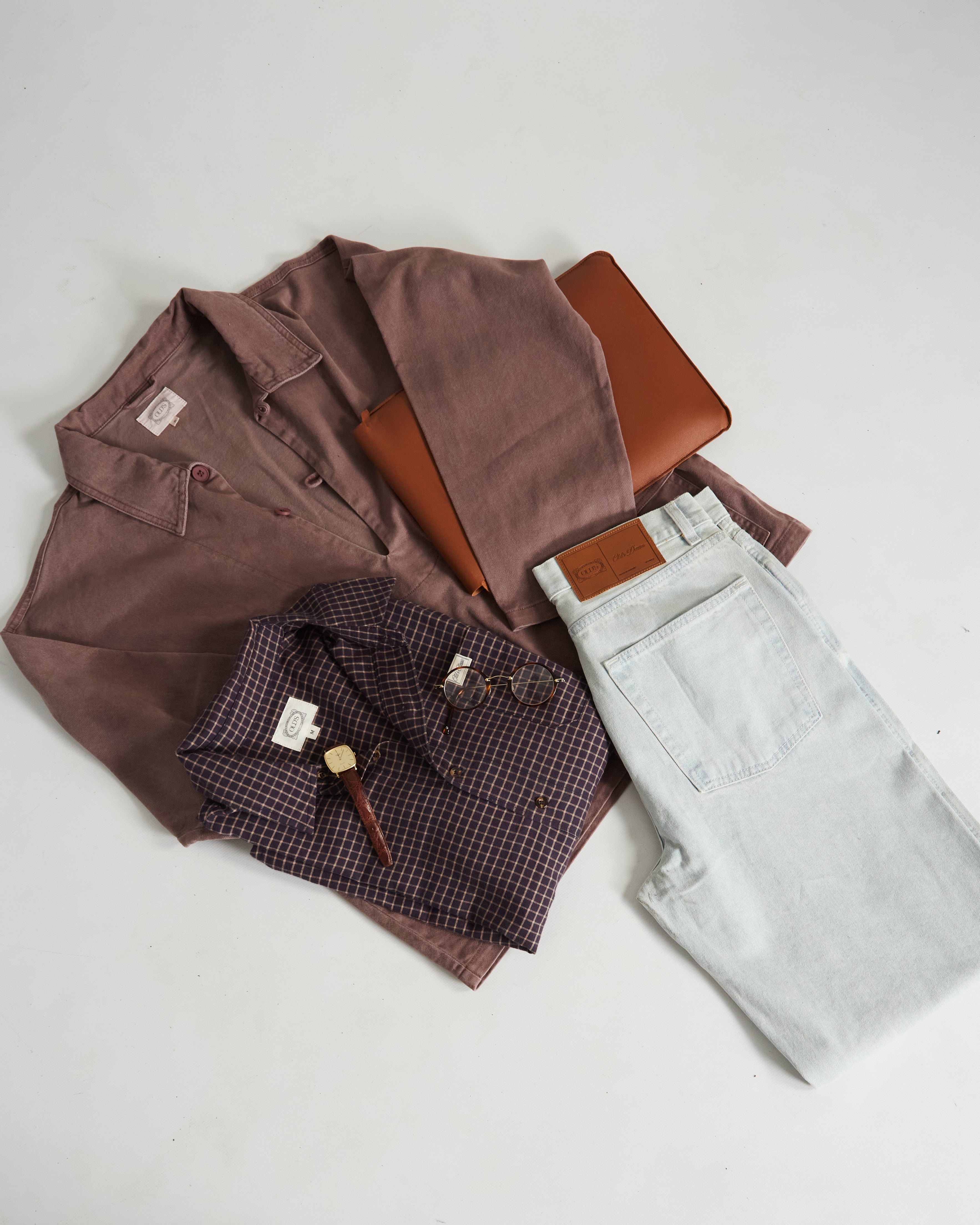 Veste en jean bordeaux