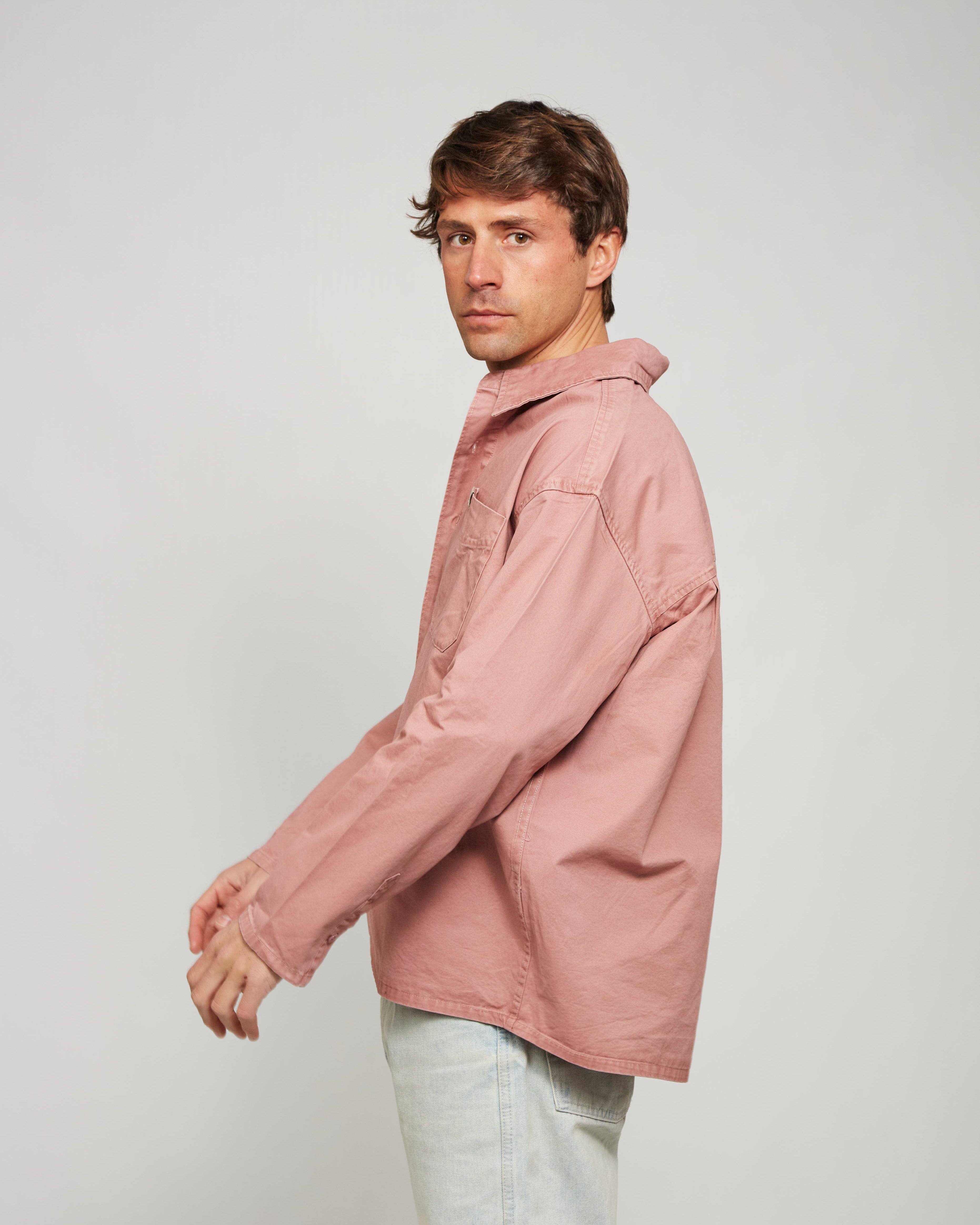Rosé denim shirt