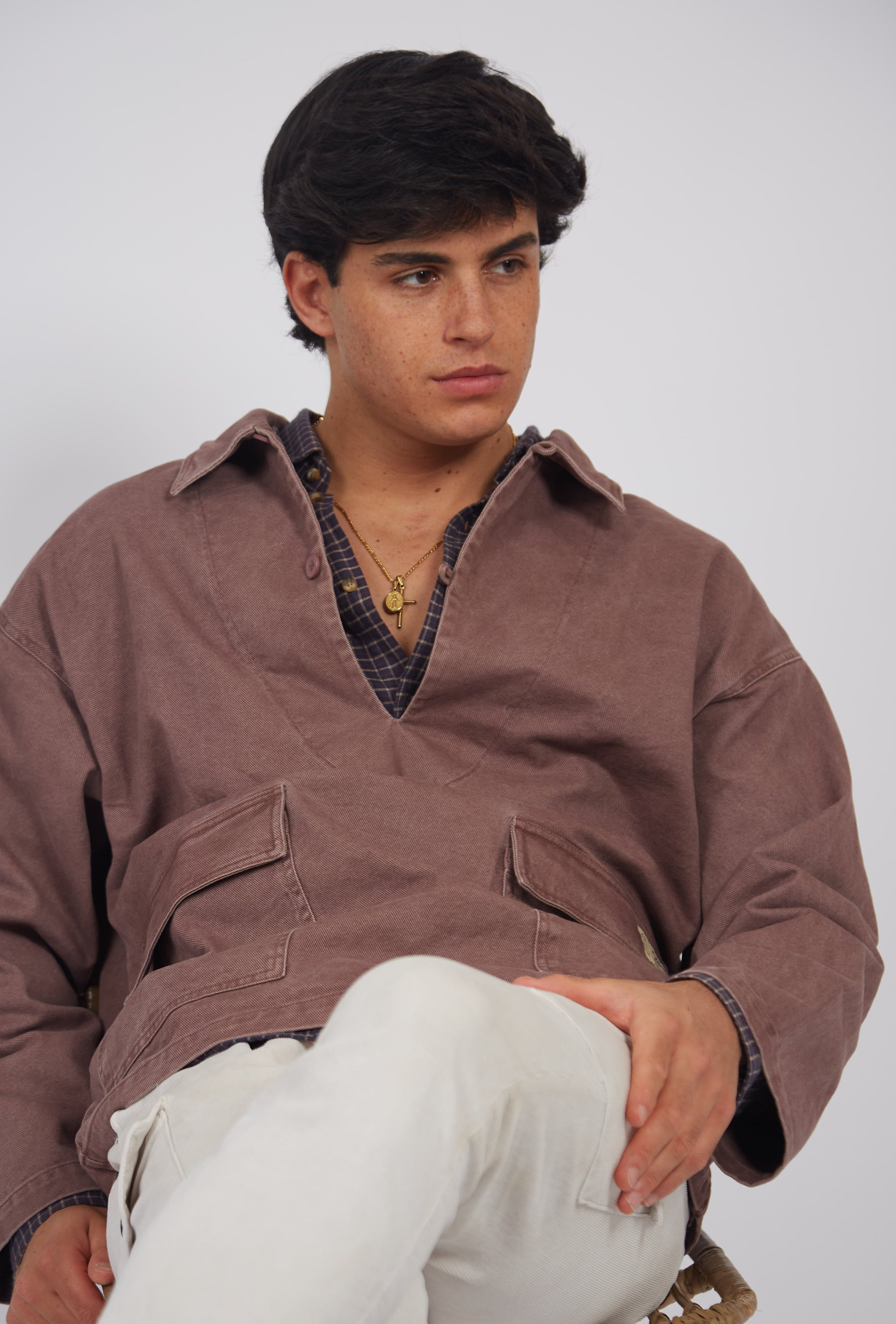 Chaqueta Denim Burdeos