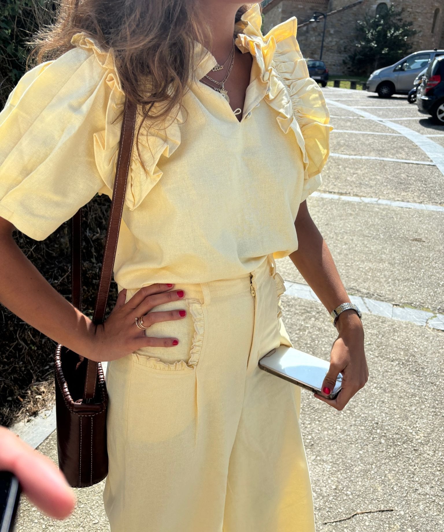 Blusa Lino Amarillo Cybele
