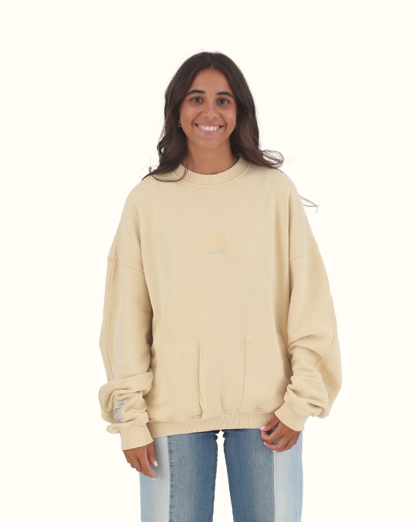 Sudadera Cannes Oversize Crema