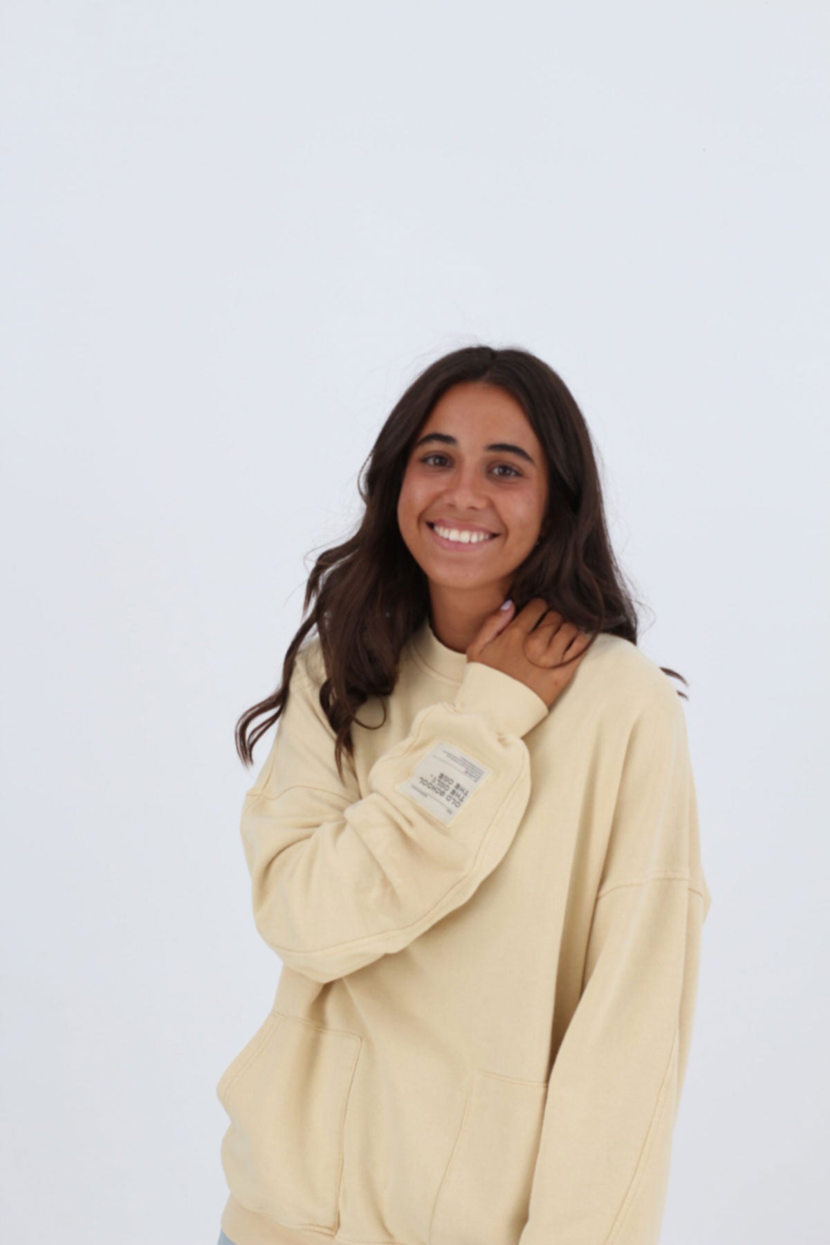 Sudadera Cannes Oversize Crema