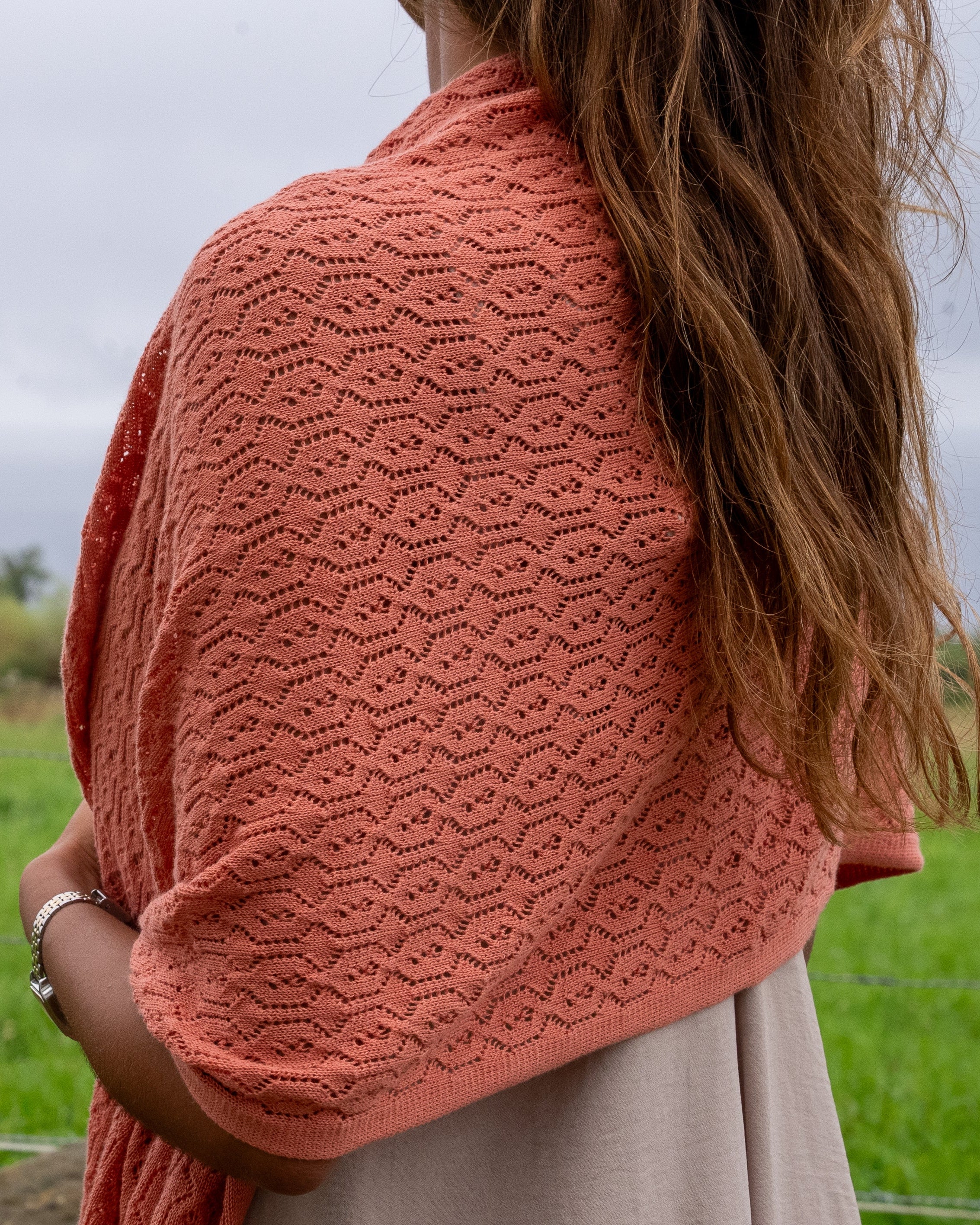 JUNO CORAL SHAWL