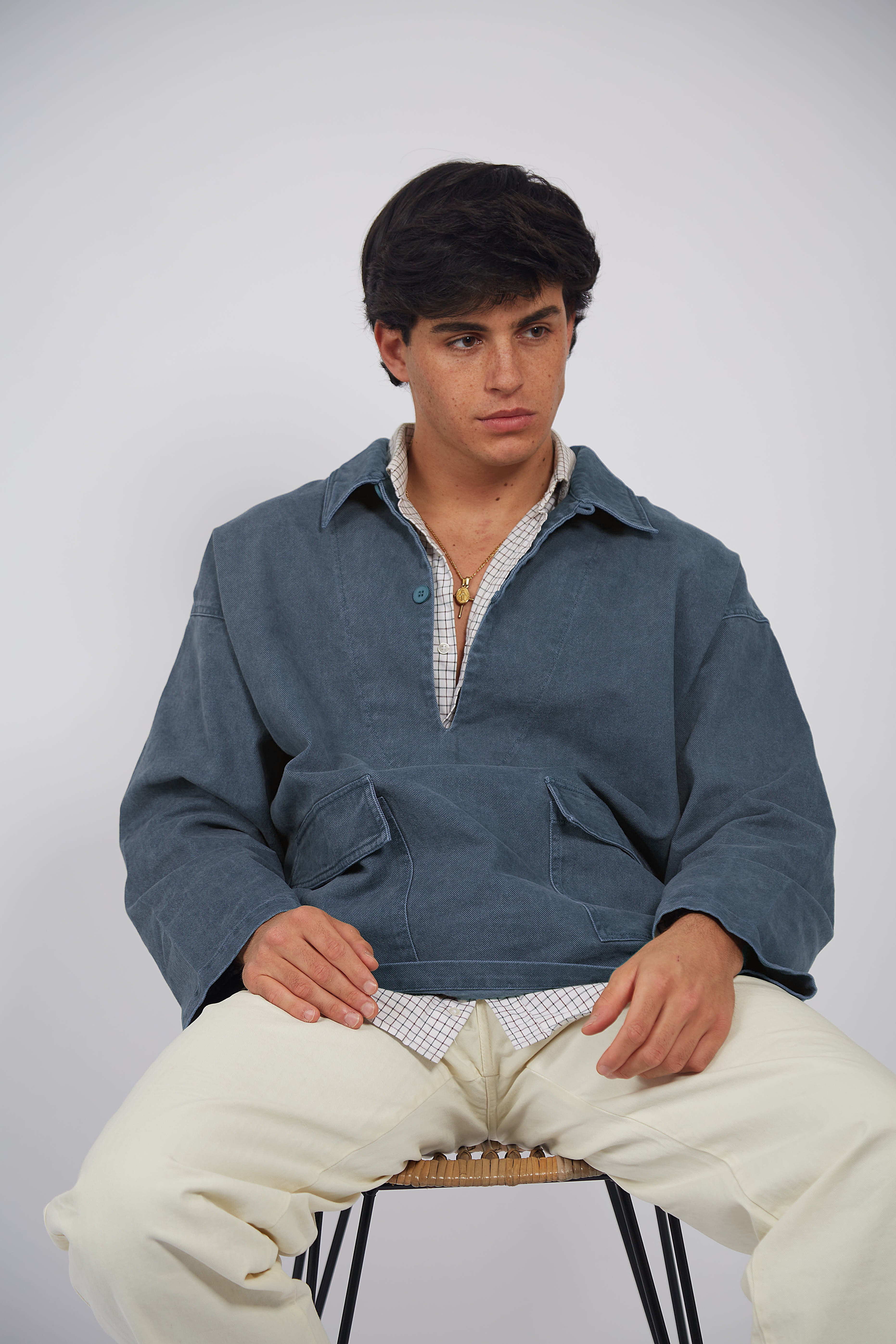 Veste en jean bordeaux