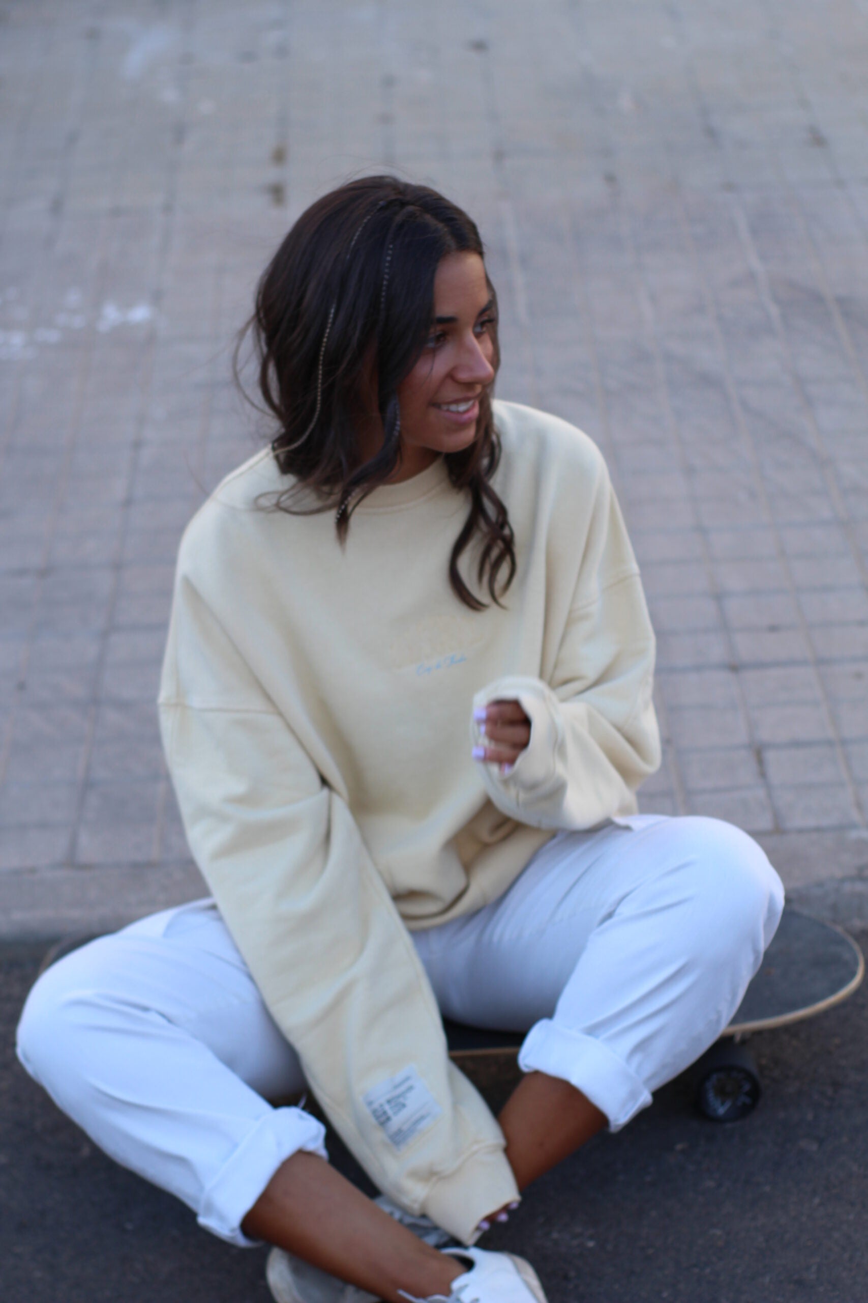 Sudadera Cannes Oversize Crema