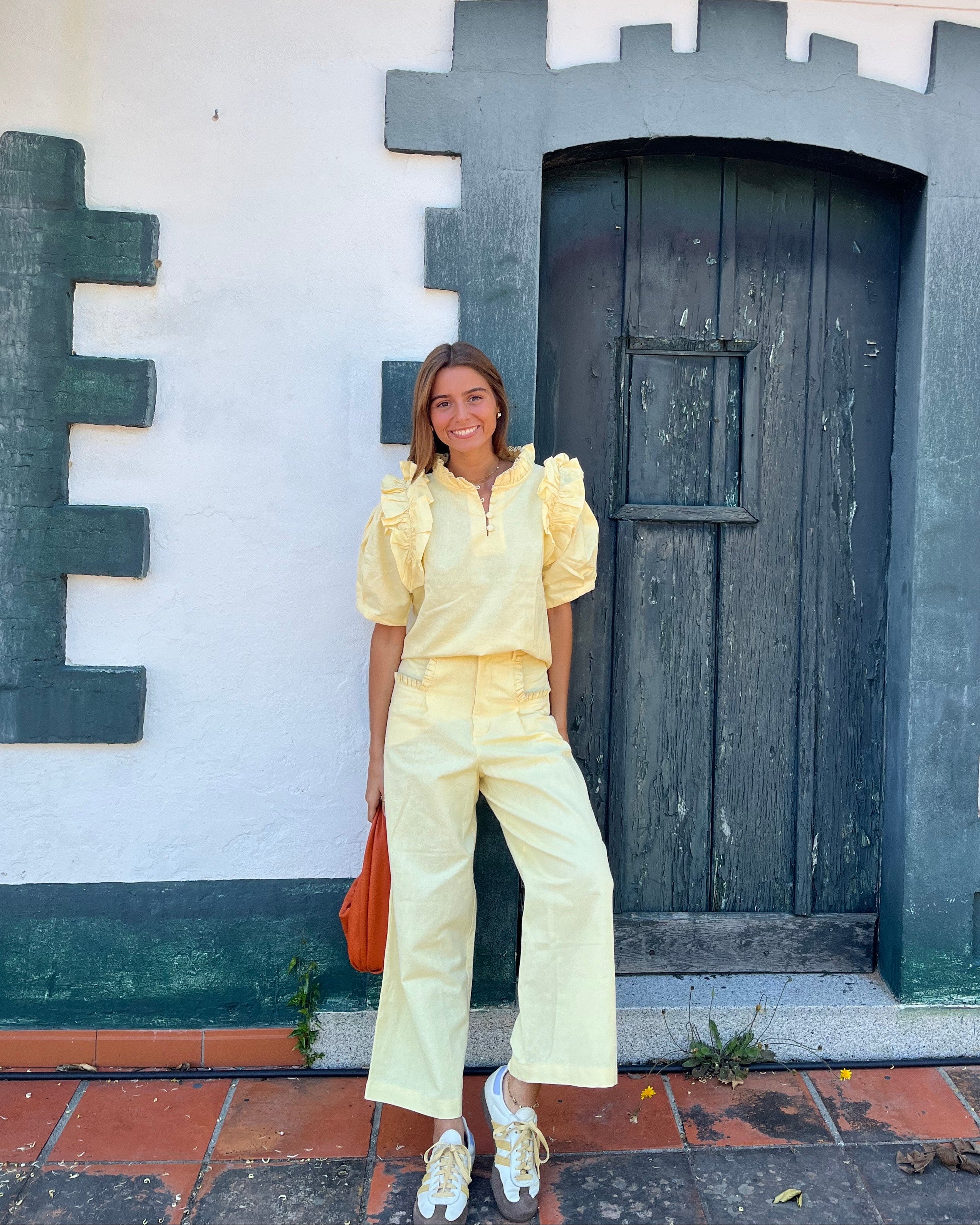 Blusa Lino Amarillo Cybele