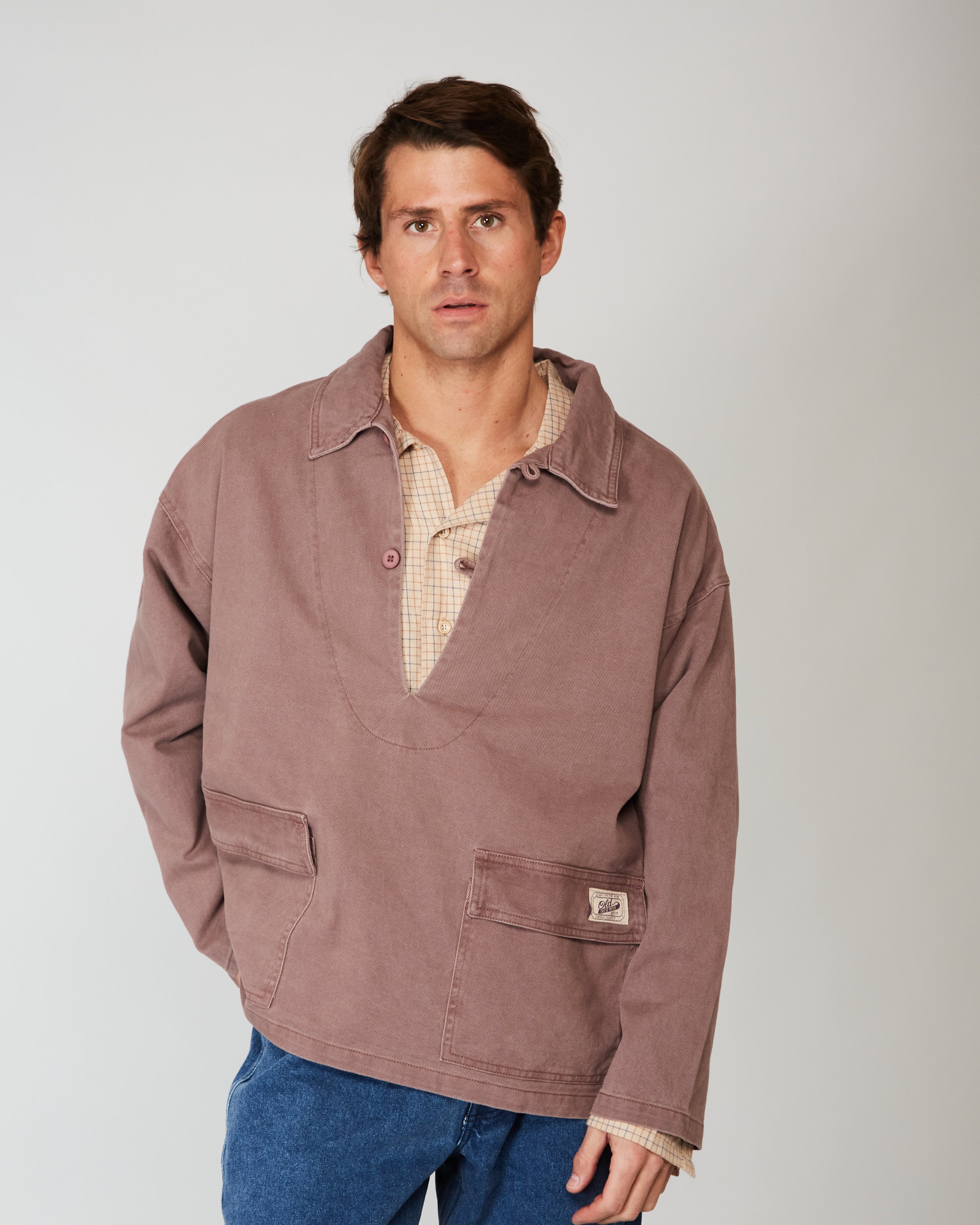 Chaqueta Denim Burdeos