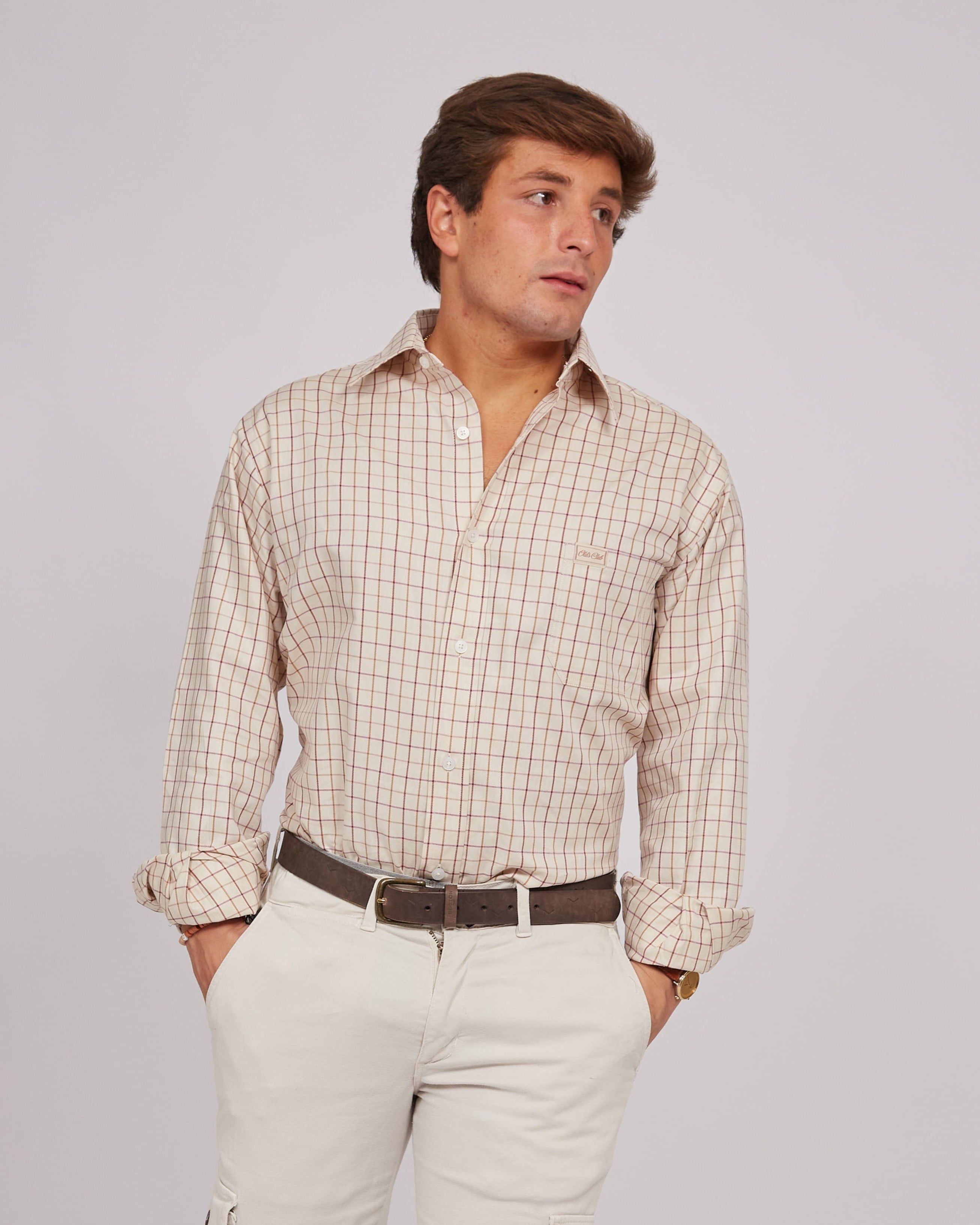 Camisa de Cuadros Oxford Wine