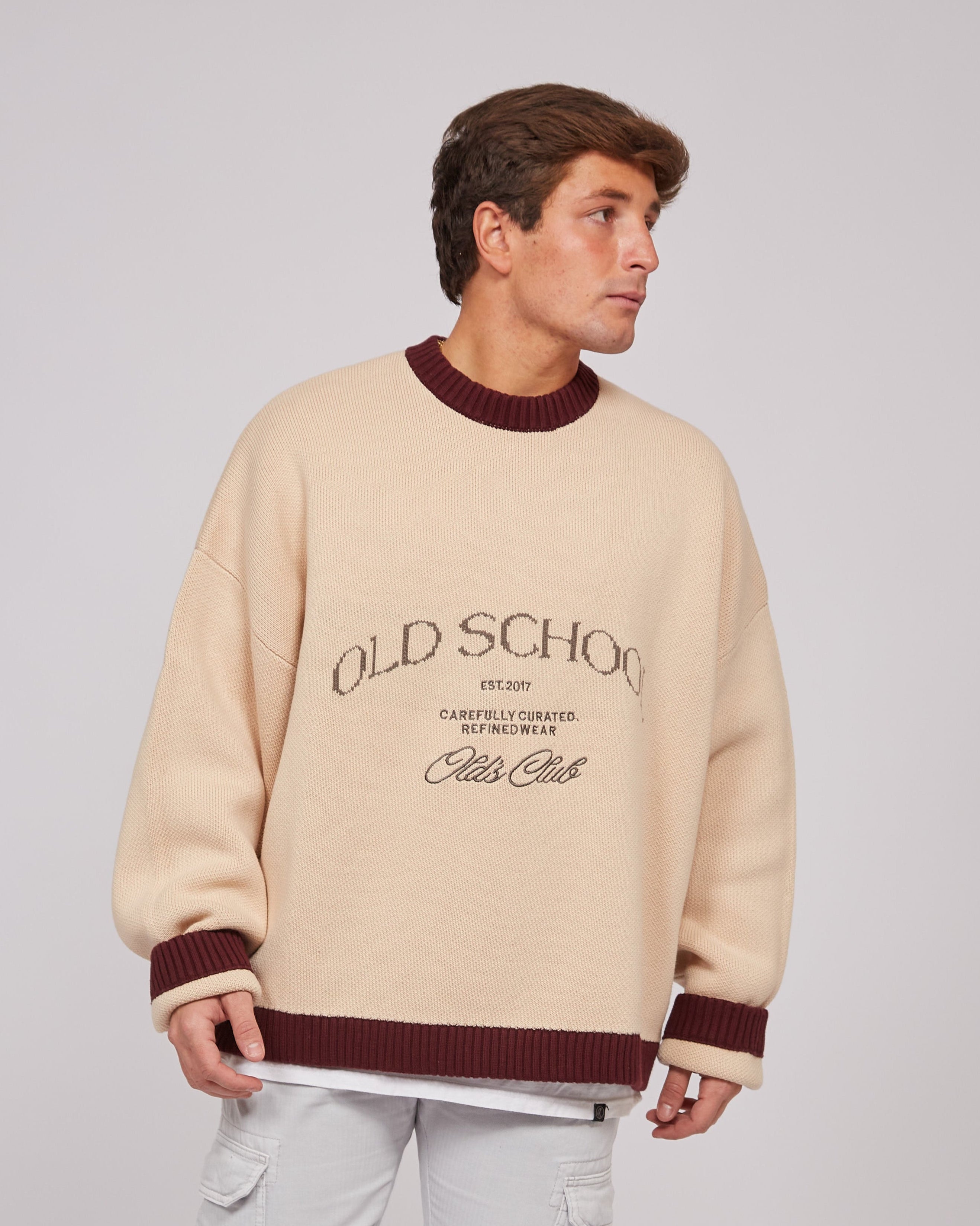 Jersey Beige/Vino Old's Club