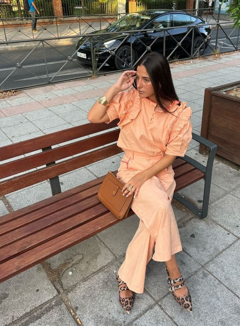 BLOUSE EN LIN SAUMON LIVIA